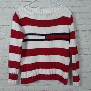 TOMMY HlLFIGER / boat neck sweater